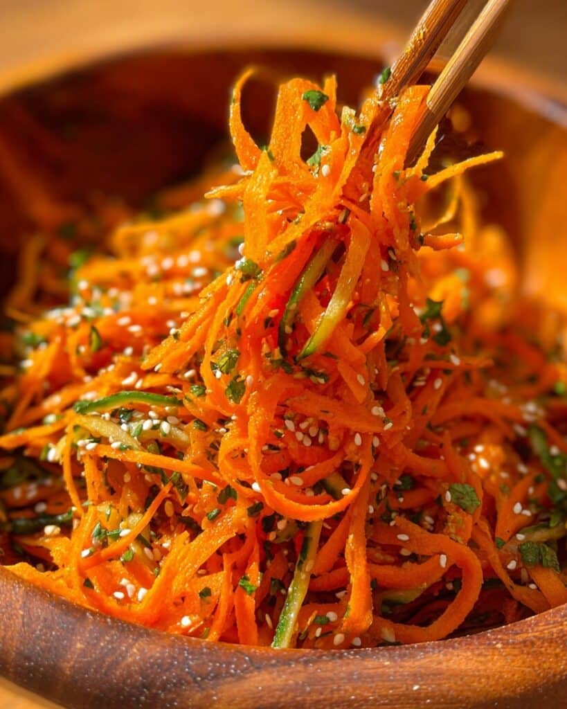 Cucumber Carrot Salad with Gochugaru and Sesame Recipe