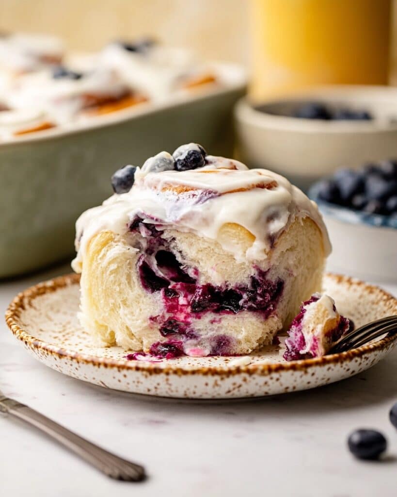 Lemon Blueberry Sweet Rolls with Lemon Cream Cheese Frosting Recipe