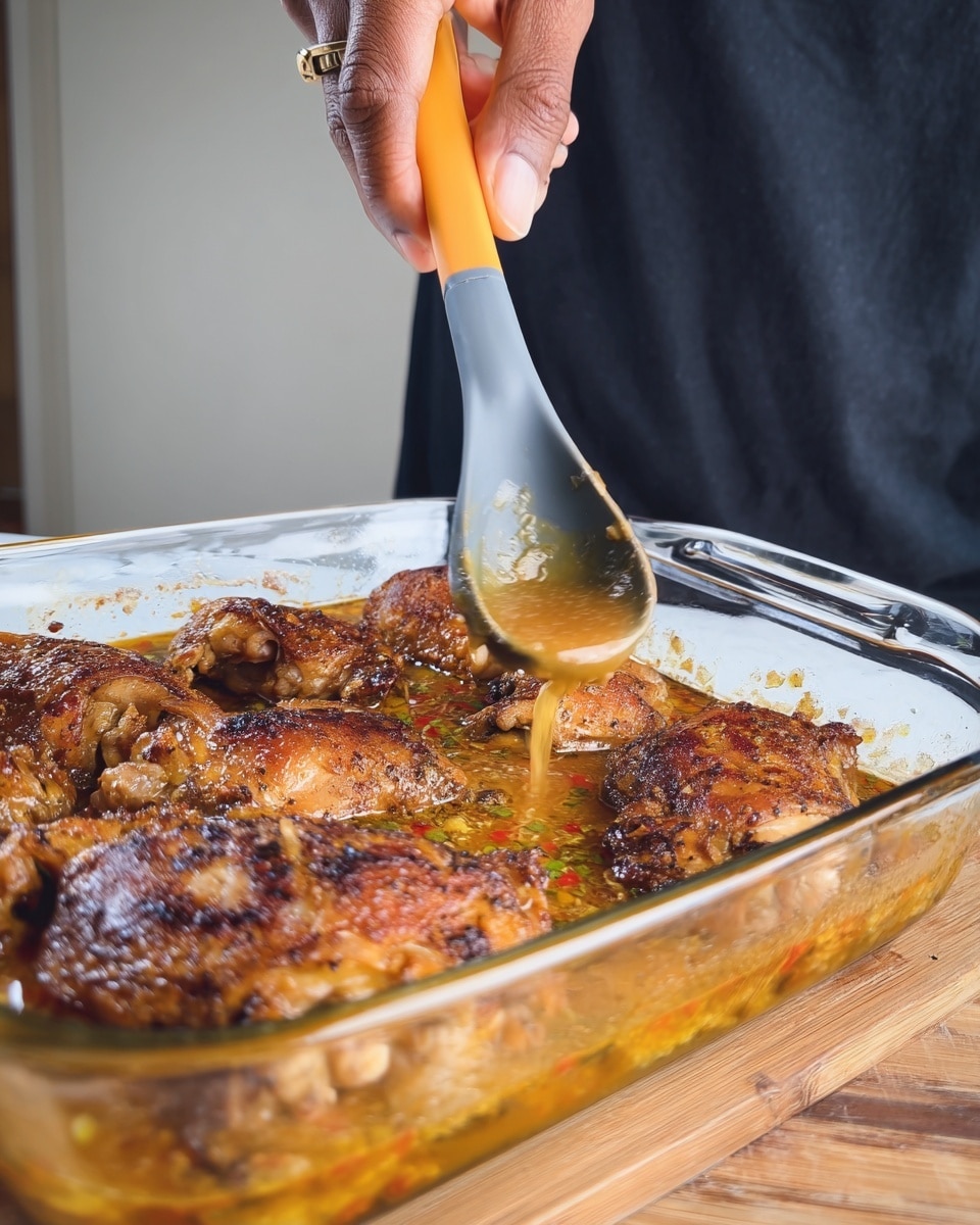 A raw turkey with a pinkish-white color is shown with a dry spice rub coating its skin, giving it a reddish-brown speckled texture. A person's woman's hand is holding the turkey steady while their other hand injects an orange-brown marinade into the thickest part of the turkey meat using a clear plastic injector with measurement markings and instructions on it. The turkey is resting in a clear white glass dish on a white marbled surface. The person wears a black shirt and a gold bracelet, with a green towel draped over one shoulder. photo taken with an iphone --ar 4:5 --v 7