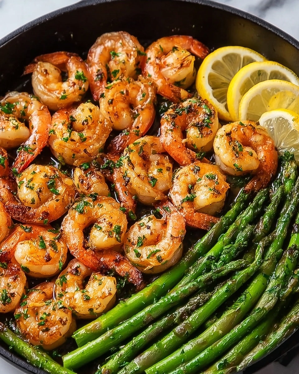 Lemon Garlic Shrimp and Asparagus (20-Minute Recipe) Recipe