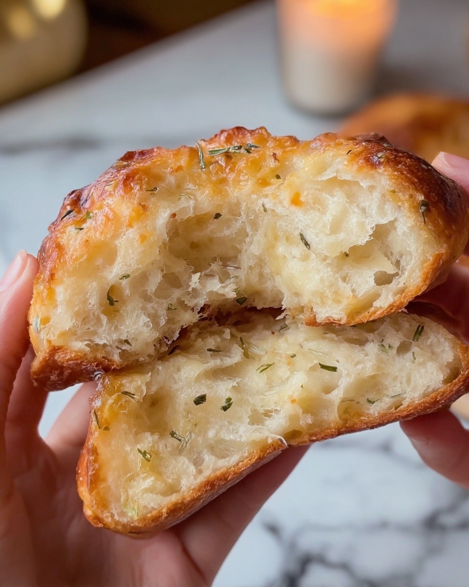 A close-up image of a black muffin tray filled with pale, soft dough that has a slightly bumpy texture in each cup. On the dough's surface, a spoon is drizzling golden yellow oil mixed with small green herbs and bits, creating shiny droplets that glisten on top. The background is a white marbled surface with clear focus on the spoon and dough in the foreground, showing a fresh and oily topping being added. photo taken with an iphone --ar 4:5 --v 7
